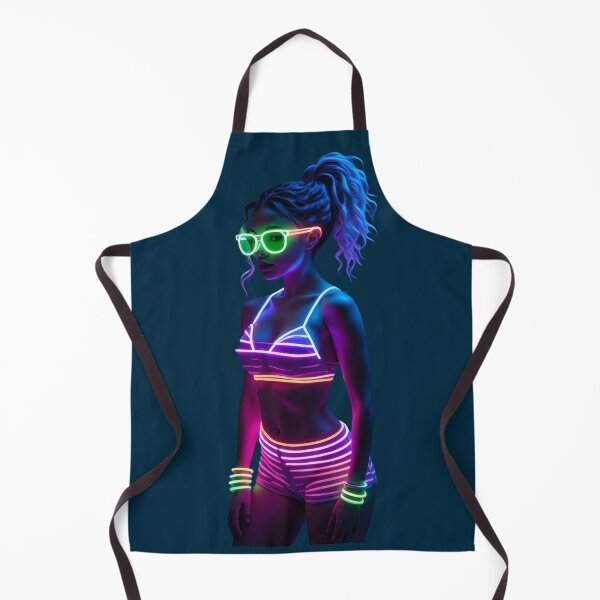 Item preview, Neon Glow Girl Wearing Glowing Club Wear designed and sold by CMY Designs.