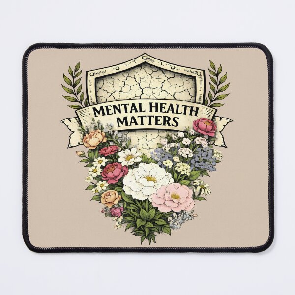 Item preview, Mental Health Matters Saying Quote Mental Illness Therapist Funny Psychologist Positive designed and sold by gear-posters.