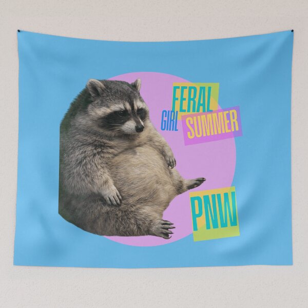 Item preview, Feral Girl Summer - Pacific Northwest Racoon designed and sold by WigOutlet.