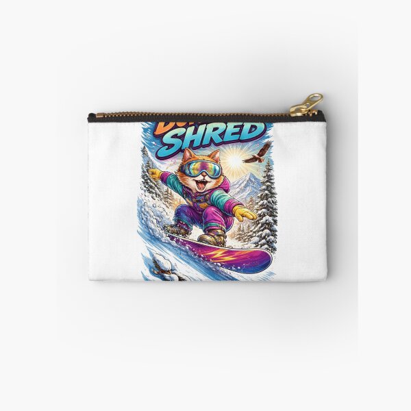 Item preview, Born To Shred Snowboarding Cat – Retro Winter Sports Funny Animal Design designed and sold by Moccroad.