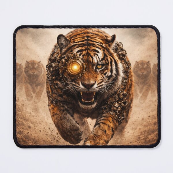 Item preview, Steampunk Tiger Forward Charging - Apparel designed and sold by Altered Art By Steve.
