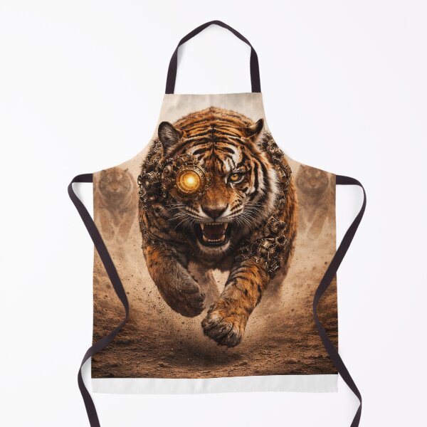 Item preview, Steampunk Tiger Forward Charging - Apparel designed and sold by Altered Art By Steve.