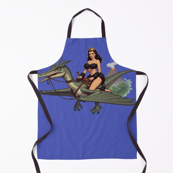 Item preview, Pterodactyl Riding Evil Queen Cave Woman Pulp Style Art designed and sold by CMY Designs.