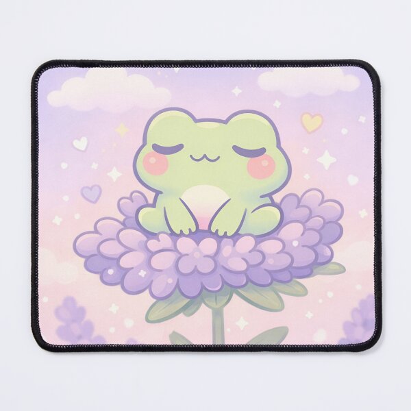 Item preview, Zen Frog on Kawaii Purple Flower designed and sold by EsenciaZen.