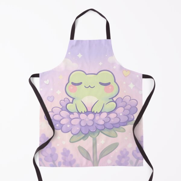 Item preview, Zen Frog on Kawaii Purple Flower designed and sold by EsenciaZen.