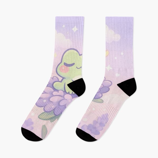 Item preview, Zen Frog on Kawaii Purple Flower designed and sold by EsenciaZen.