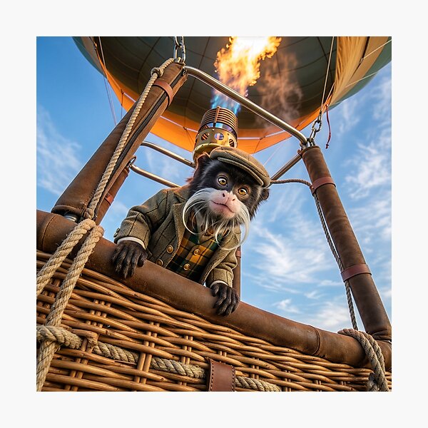 Item preview, Emperor Tamarin Rides in a Hot Air Balloon designed and sold by Tridentulus.