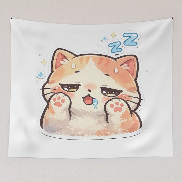 Item preview, Cute Chubby Kitty Aesthetic Meme designed and sold by jamesslat.