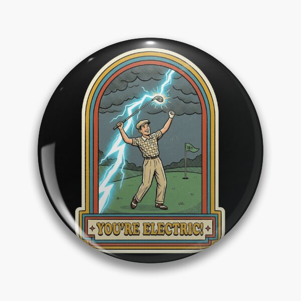 Item preview, Funny Vintage Retro Golfer Lightning Strike designed and sold by k3rstman1.