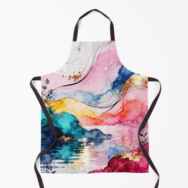 Item preview, Modern Abstract Landscape Drawing in Watercolor designed and sold by soulfulpalette.