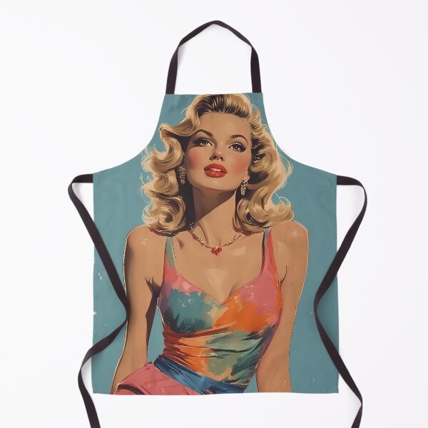 Item preview, Brightly Colored Pin-Up Girl in a Vintage Style designed and sold by CMY Designs.