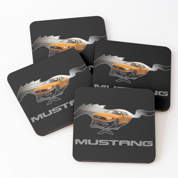Item preview,  Ford Mustang Gt Logo Emblem Design (Orange On Black) designed and sold by Xamni-Design.