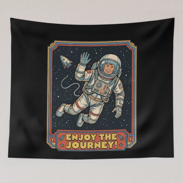 Item preview, Enjoy The Journey Vintage Astronaut Retro Space designed and sold by k3rstman1.