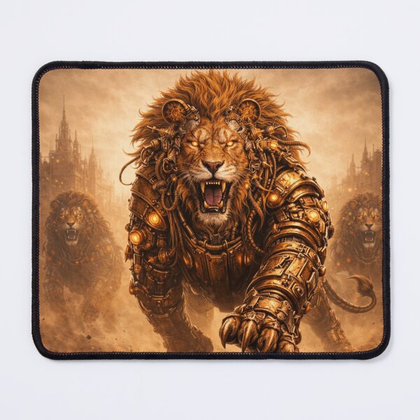 Item preview, Steampunk Lion Forward Charging - Apparel designed and sold by Altered Art By Steve.