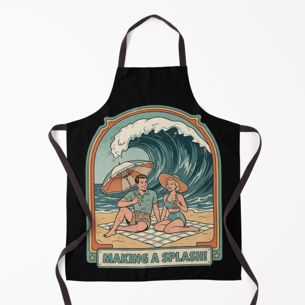 Item preview, Retro 1950s Beach Couple Making A Splash designed and sold by k3rstman1.