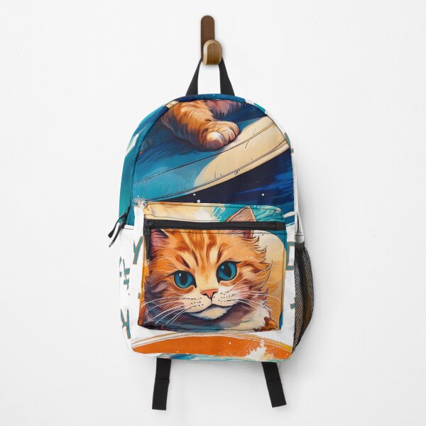 Item preview, Kitty Surf Camp Japanese Wave Art designed and sold by thelivingrp.