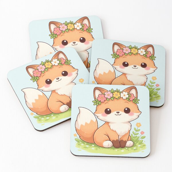 Item preview, Spring Fox with Flower Crown designed and sold by EsenciaZen.