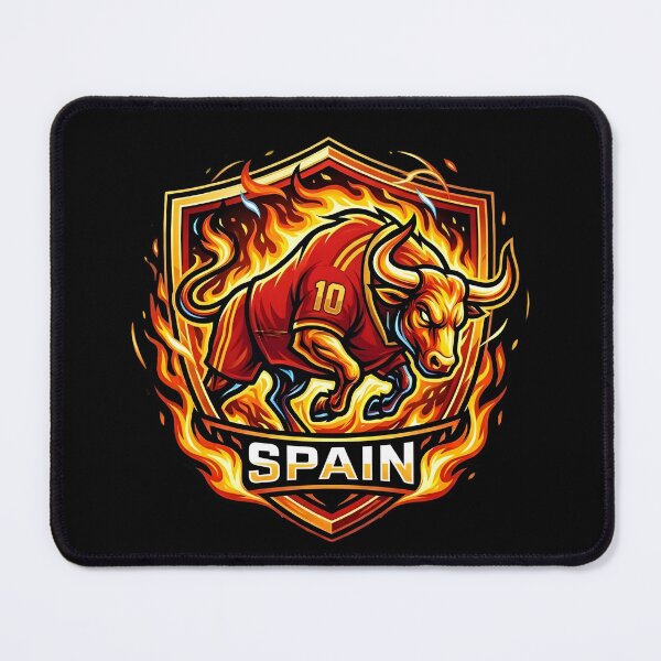 Item preview, Spain Fire Bull Soccer Mascot designed and sold by Art Intelligence.