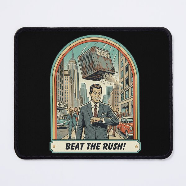 Item preview, Beat The Rush Retro Comic HVAC Humor designed and sold by k3rstman1.
