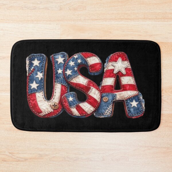 Item preview, Vintage USA Patch Letters – Patriotic Stars and Stripes Design designed and sold by szydelkowanika.