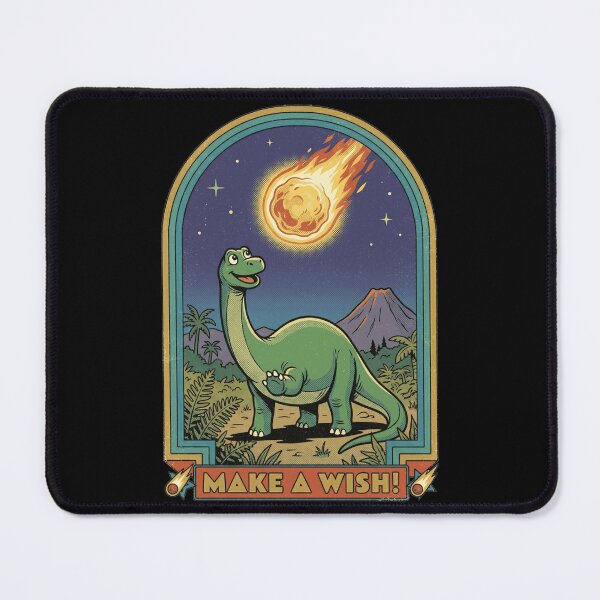 Item preview, Funny Retro Dinosaur Meteor Make A Wish designed and sold by k3rstman1.