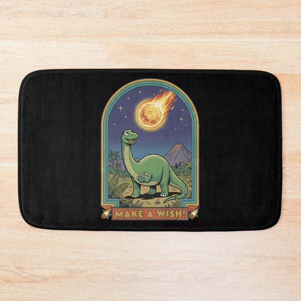 Item preview, Funny Retro Dinosaur Meteor Make A Wish designed and sold by k3rstman1.