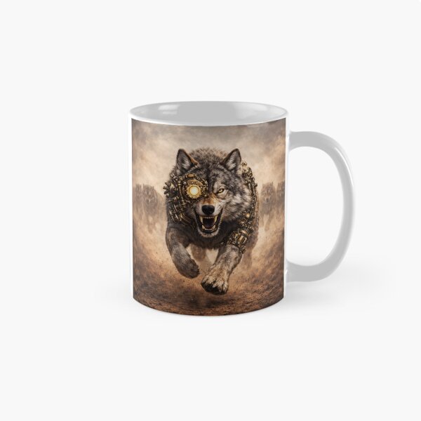 Item preview, Steampunk Wolf Forward Charging - Apparel designed and sold by Altered Art By Steve.