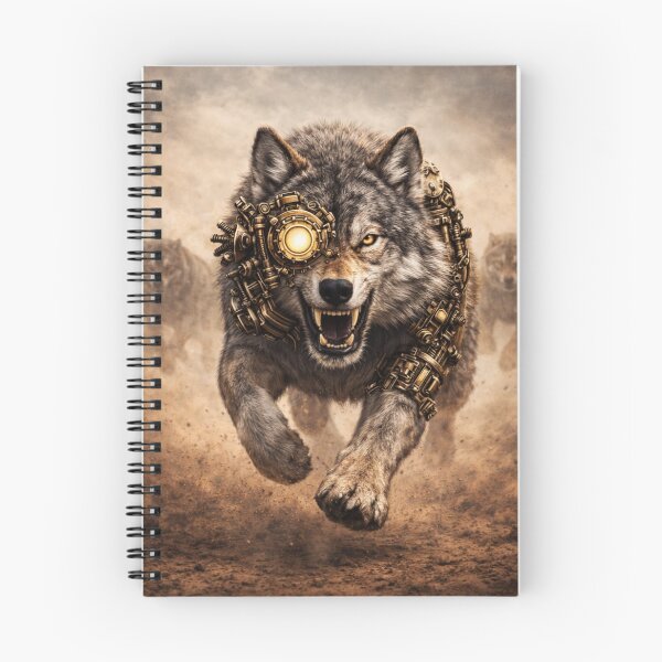 Item preview, Steampunk Wolf Forward Charging - Apparel designed and sold by Altered Art By Steve.
