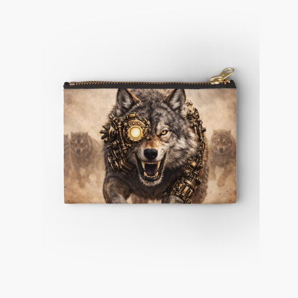 Item preview, Steampunk Wolf Forward Charging - Apparel designed and sold by Altered Art By Steve.