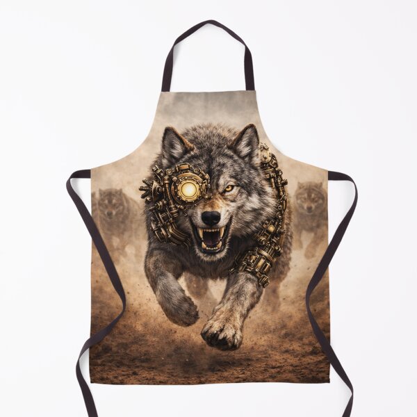 Item preview, Steampunk Wolf Forward Charging - Apparel designed and sold by Altered Art By Steve.