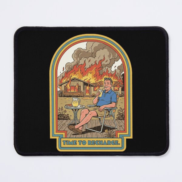Item preview, Sarcastic Retro Man Drinking Lemonade Burning House designed and sold by k3rstman1.