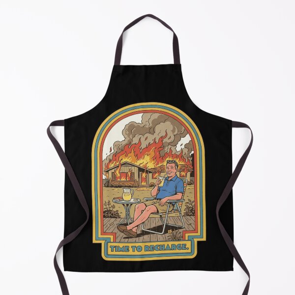 Item preview, Sarcastic Retro Man Drinking Lemonade Burning House designed and sold by k3rstman1.