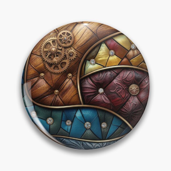Item preview, Ornate Steampunk Mosaic of Textured Leather and Clockwork Gears designed and sold by KingRito.