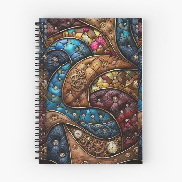 Item preview, Ornate Steampunk Mosaic of Textured Leather and Clockwork Gears designed and sold by KingRito.