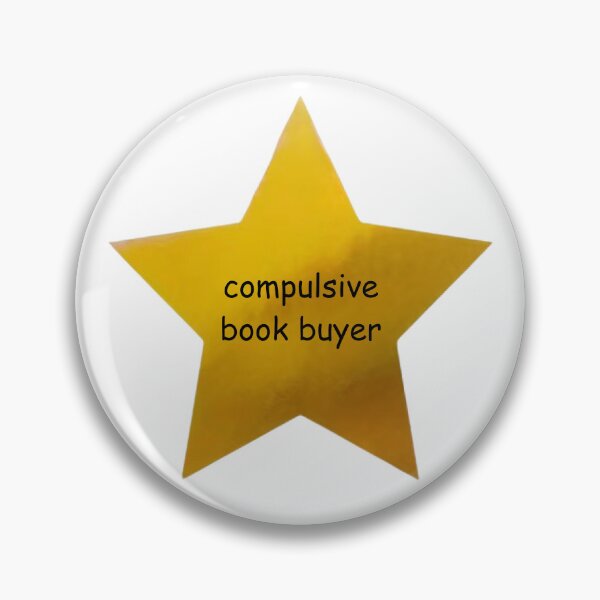 Item preview, compulsive book buyer gold star designed and sold by MoTaraDesigns.