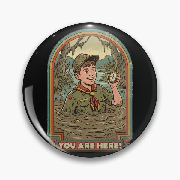 Item preview, Retro Boy Scout Swamp Navigation Badge designed and sold by k3rstman1.