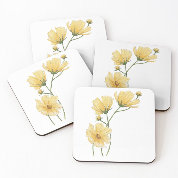 Item preview, Flores de cosmos amarillas designed and sold by NaughtyFlorals.