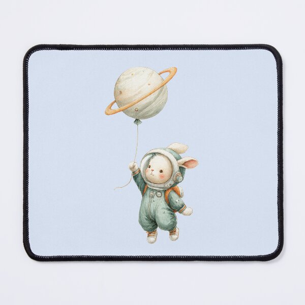 Item preview, Astronaut Bunny with Saturn Balloon designed and sold by Sandia-Studio.