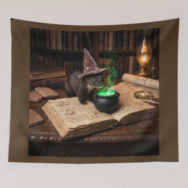 Item preview, Stoat Sorcerer Whips Up a Magical Potion designed and sold by Tridentulus.