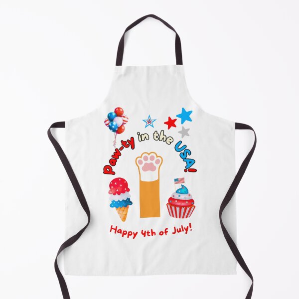 Item preview, 4th of July Orange Cat Paw-ty in the USA designed and sold by MYCatStuff.