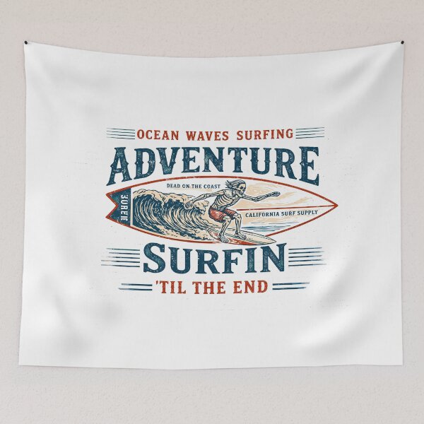 Item preview, Surfing Skeleton Adventure T-Shirt designed and sold by Matinez Pink.