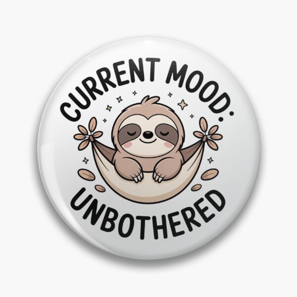 Item preview, Funny Current Mood Unbothered Sloth Hammock Meme Sticker designed and sold by Mr-wow.