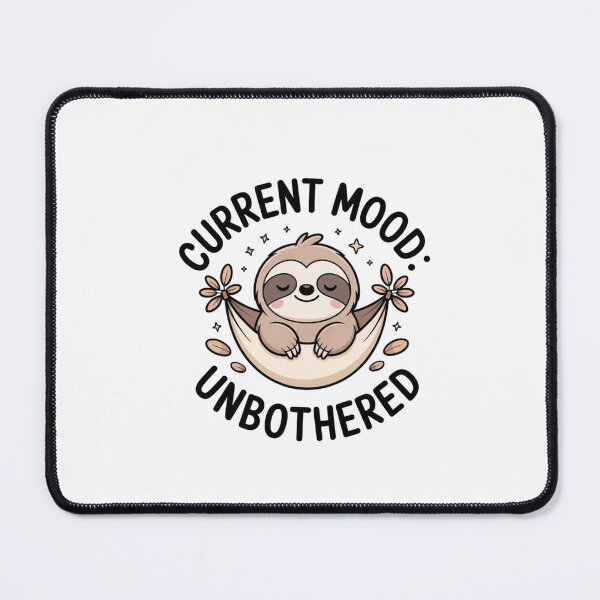 Item preview, Funny Current Mood Unbothered Sloth Hammock Meme Sticker designed and sold by Mr-wow.