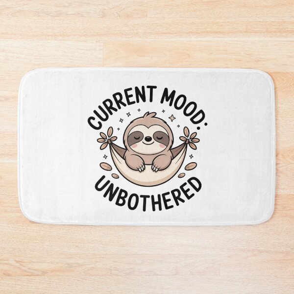 Item preview, Funny Current Mood Unbothered Sloth Hammock Meme Sticker designed and sold by Mr-wow.