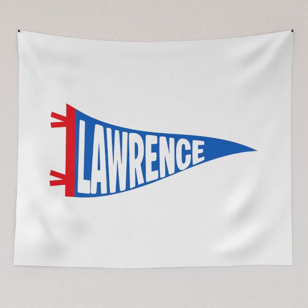 Item preview, Lawrence Kansas Retro College Town Pennant designed and sold by Sparkledust Creations.