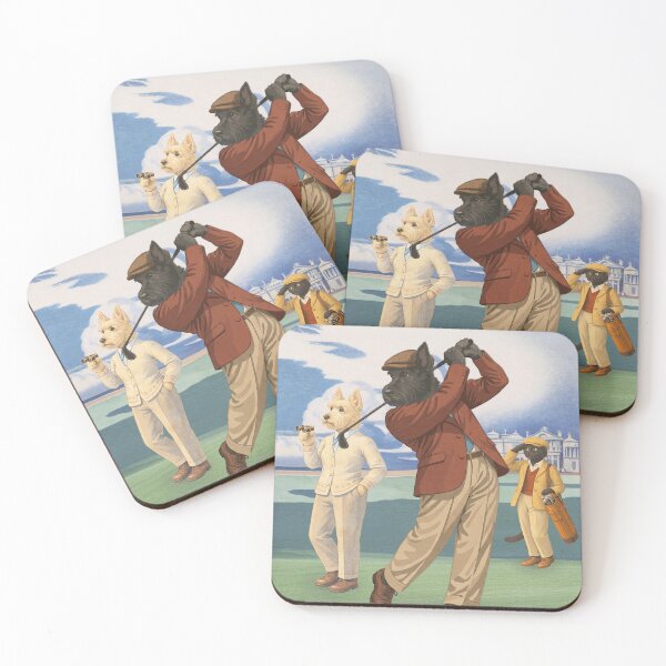 Item preview, Vintage St Andrews Golf Poster with Scottish Terrier designed and sold by CJChronicles.