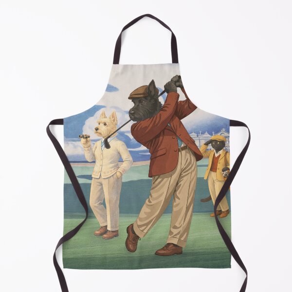 Item preview, Vintage St Andrews Golf Poster with Scottish Terrier designed and sold by CJChronicles.