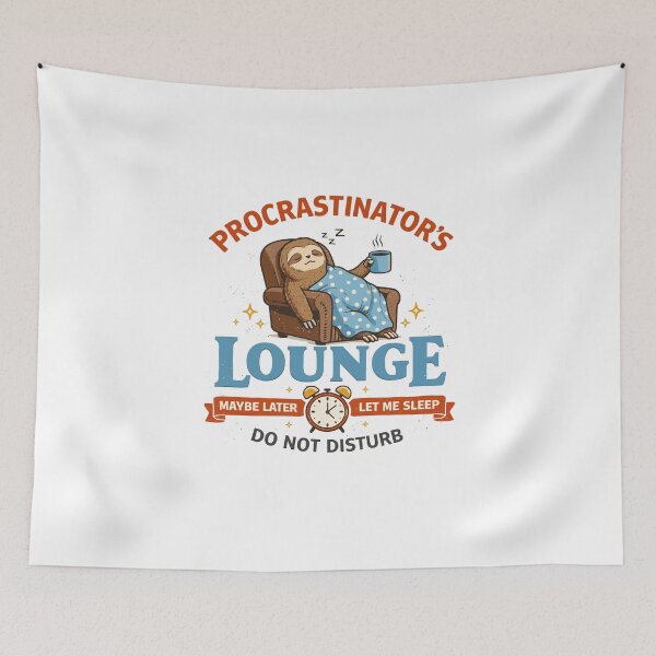 Item preview, Procrastinator's Lounge Sleep T-Shirt designed and sold by Matinez Pink.