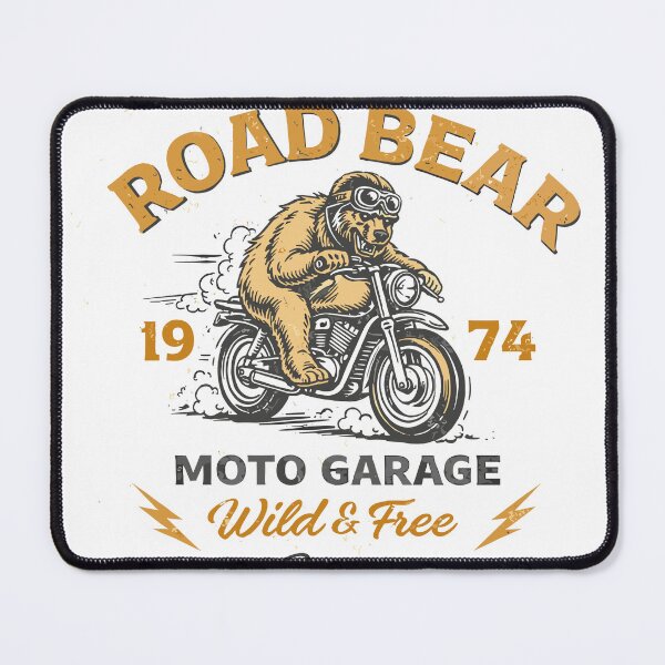 Item preview, Road Bear Moto Garage T-Shirt designed and sold by Matinez Pink.