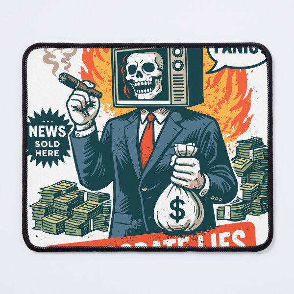 Item preview, Corporate Lies News Media Panic designed and sold by Matinez Pink.